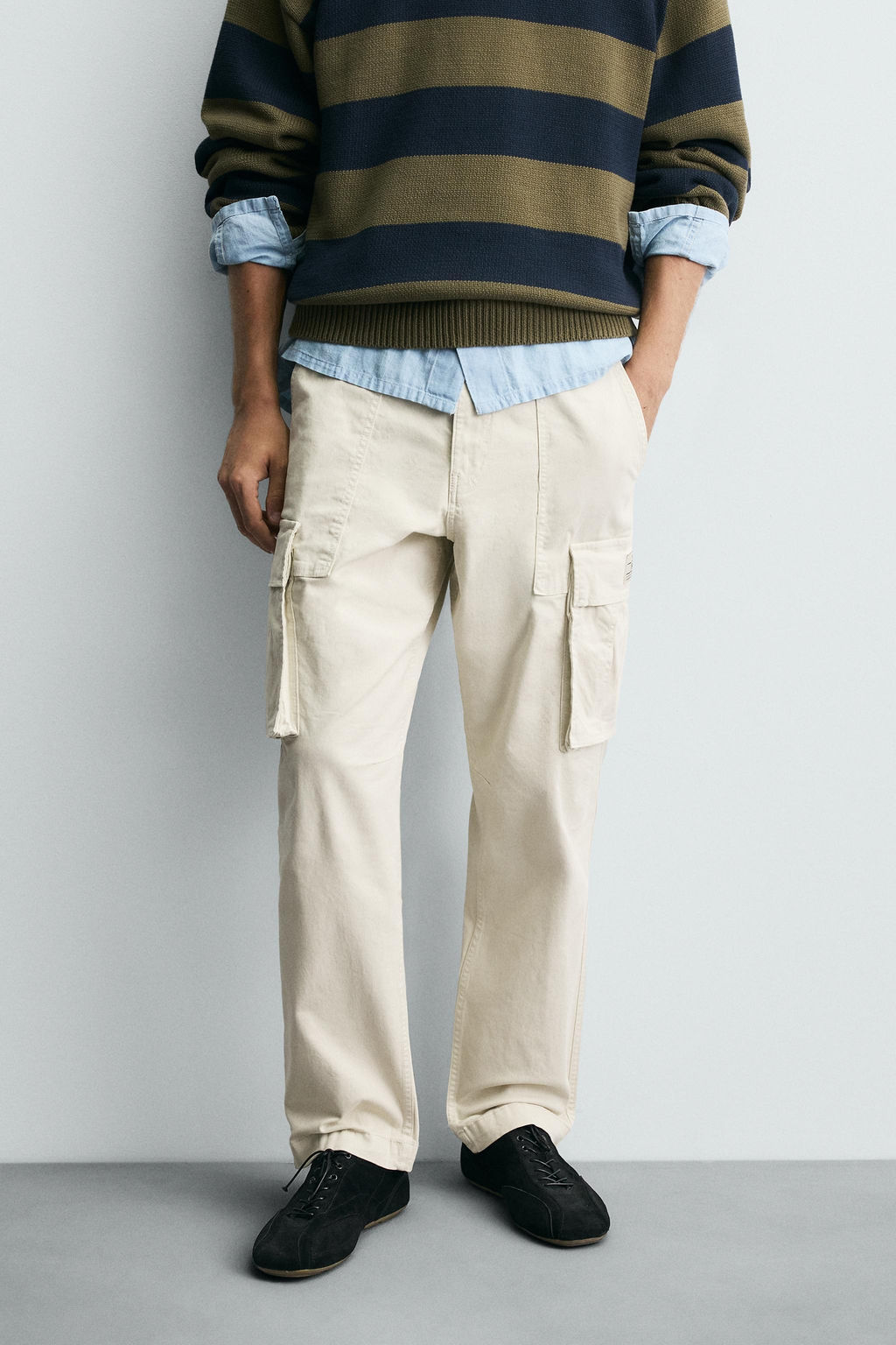 PANTAL?N CARGO RELAXED FIT / Piedra - Zara фото 10
