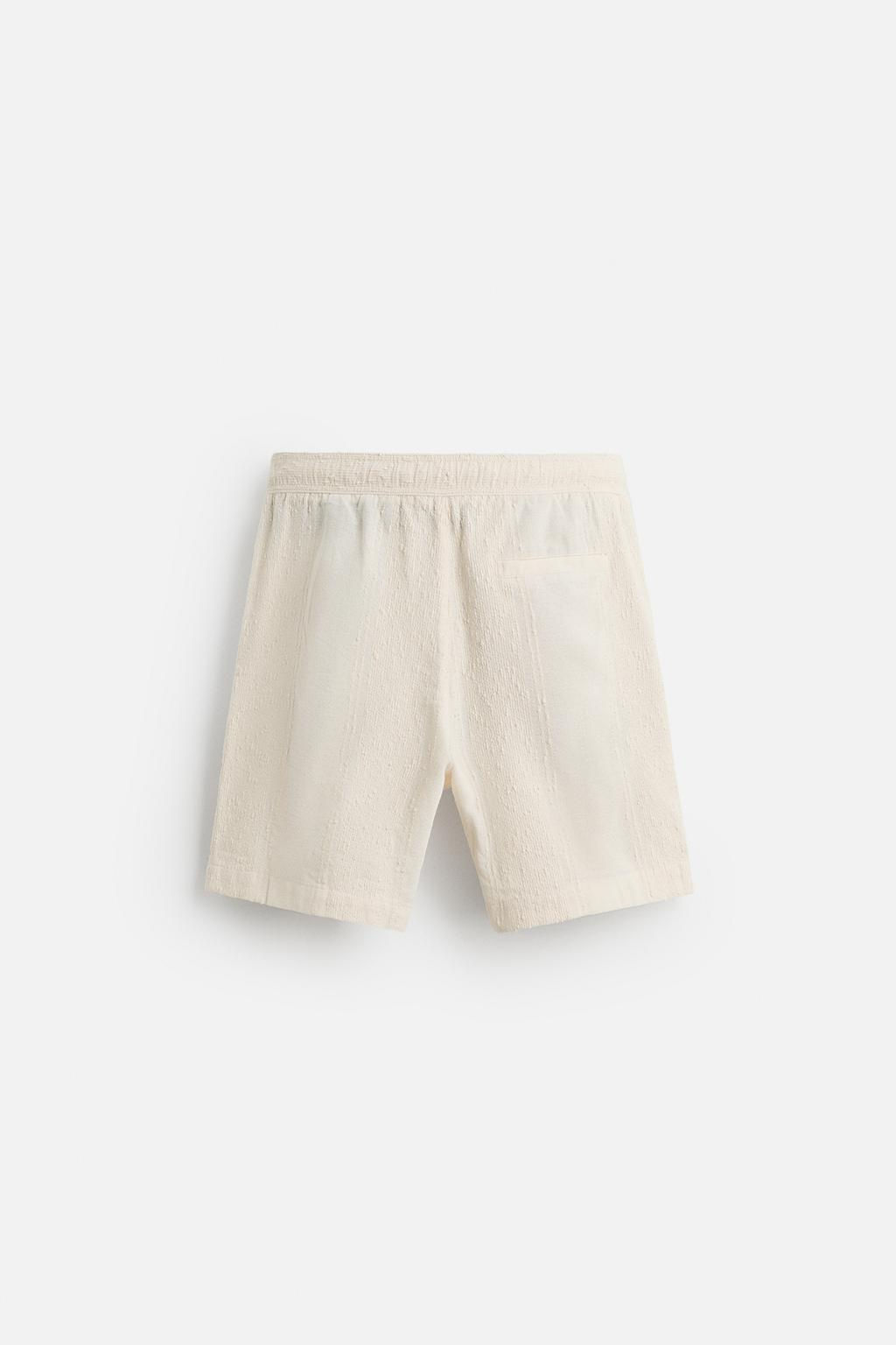 JACQUARD TEXTURED BERMUDA SHORTS - Zara фото 8