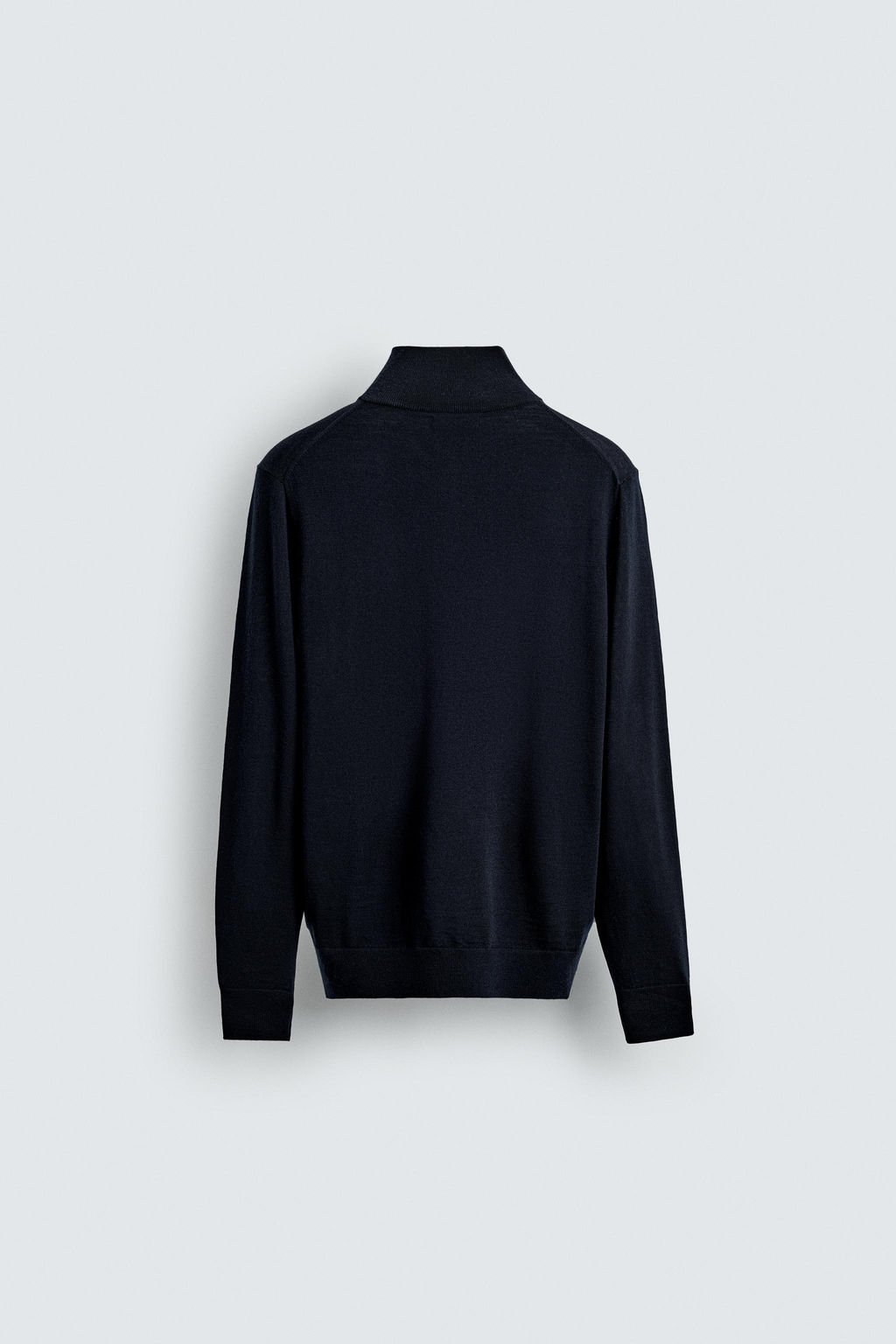 100% WOOL QUARTER-ZIP SWEATER