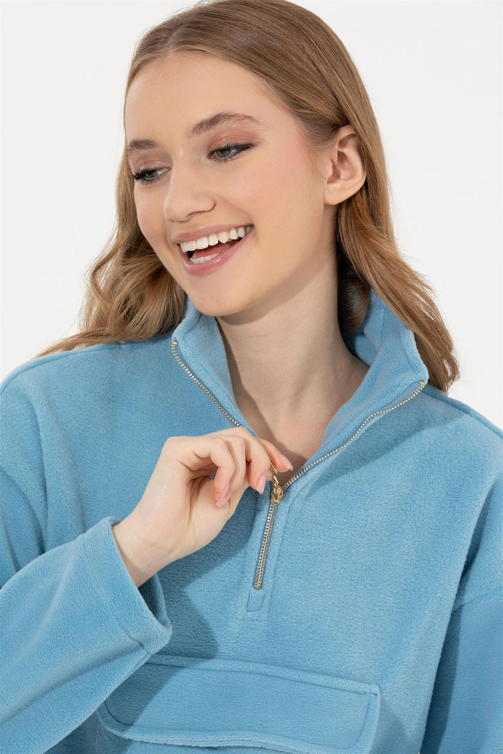 Женская синяя толстовка стоя - U.s. polo assn фото 8