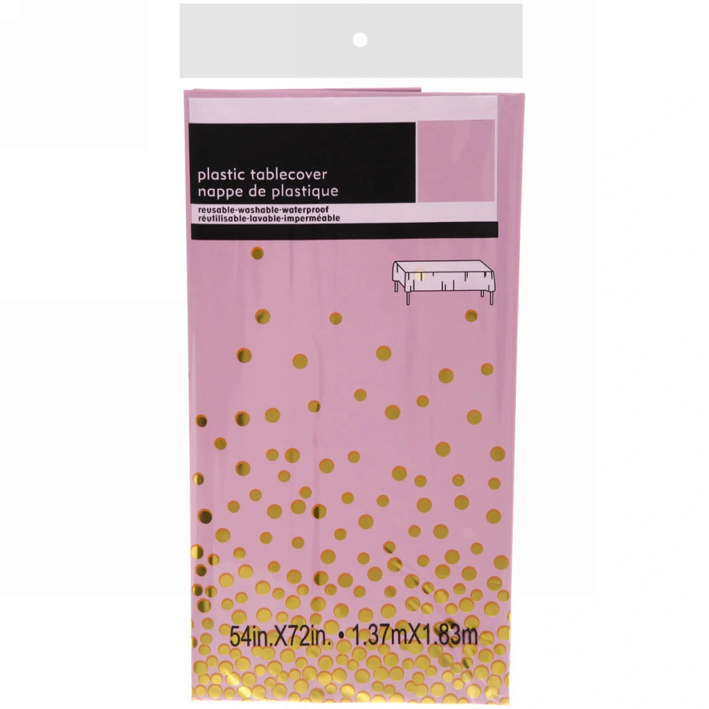 Цена за 3 шт. Скатерть "Руби" 137*183см цвет розовый, пвх