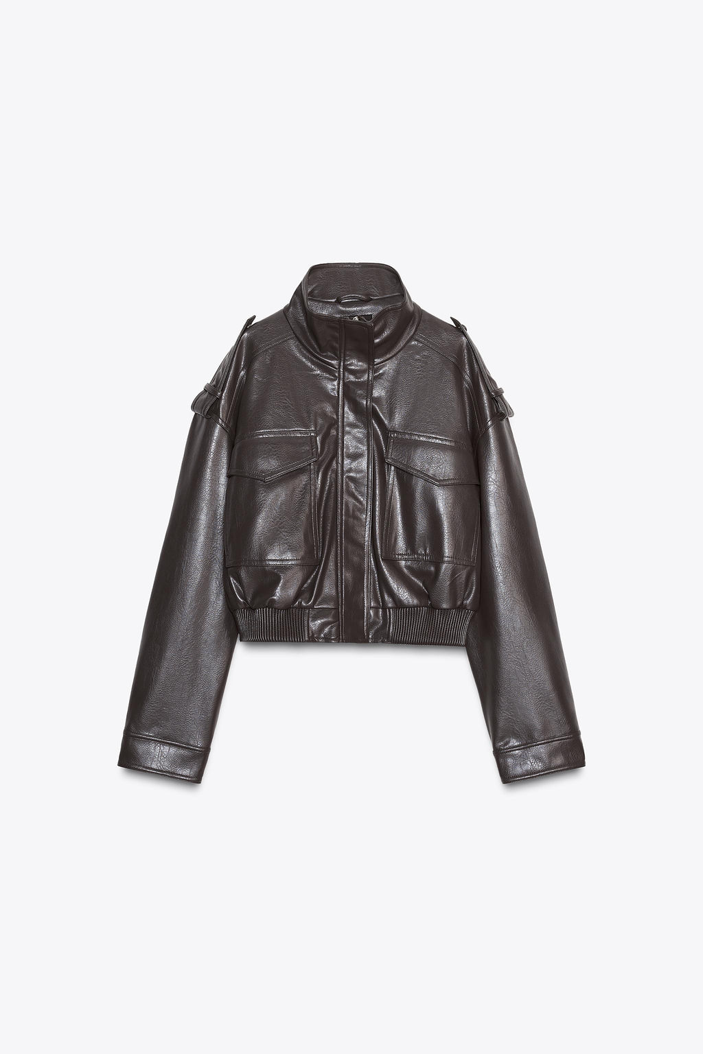 SHORT FAUX LEATHER JACKET - Zara фото 14