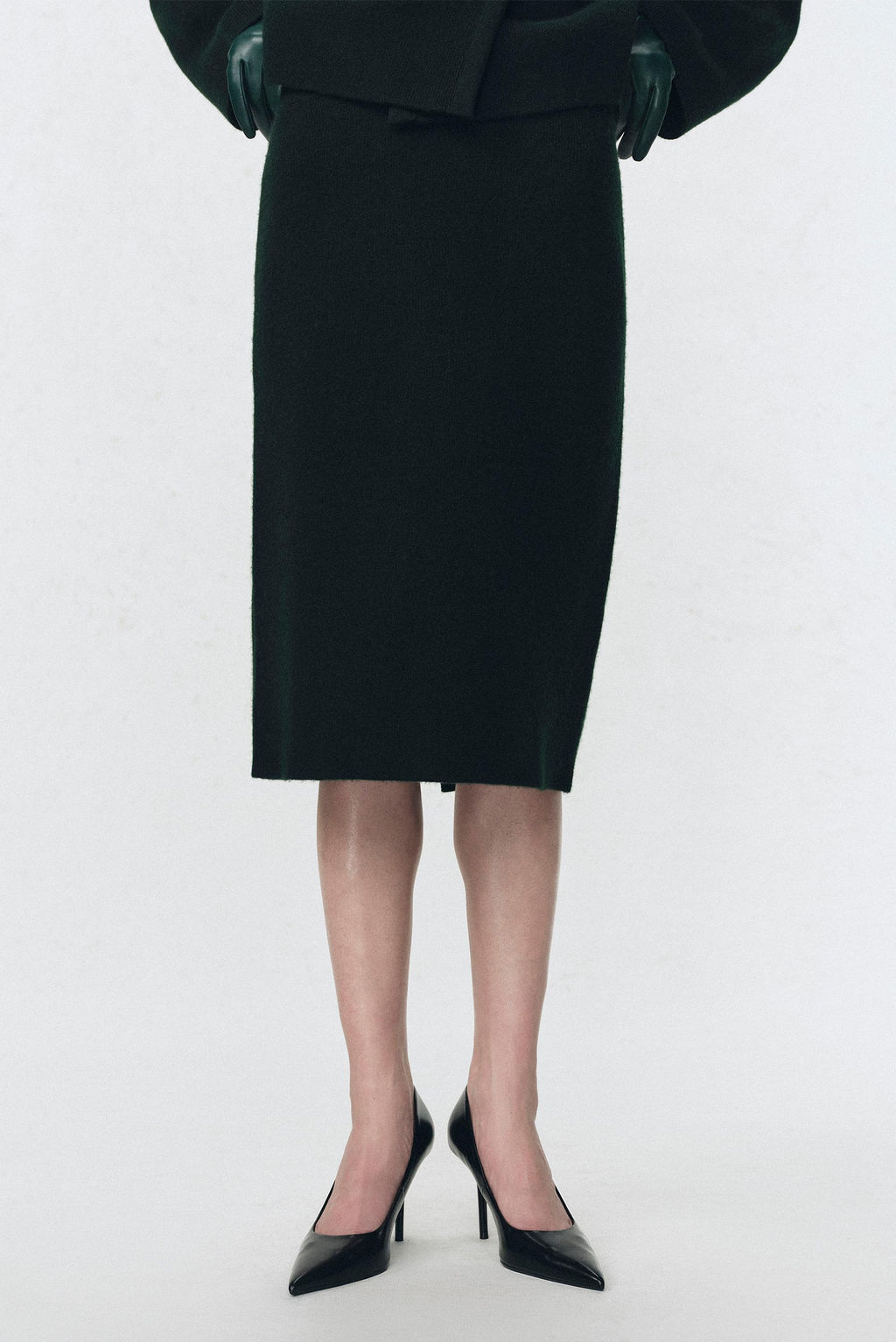 100% WOOL MIDI SKIRT SOSHIOTSUKI X ZARA  фото 12