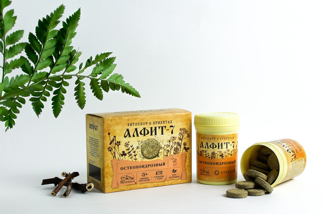 Алфит- 7 Остеохондрозный БАД в брикетах Алфит 1189