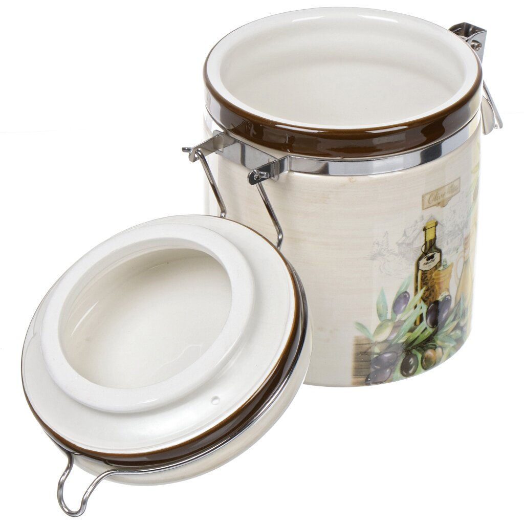 Банка для сыпучих продуктов, доломит, 0.35 л, с крышкой, , Левадия (419410) /DANIKS/  фото 3