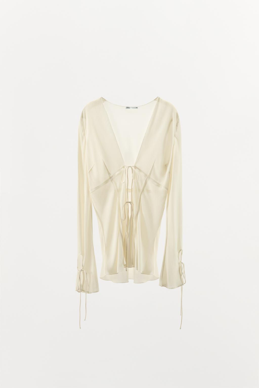 FRONT LACING SHIRT - Zara фото 6