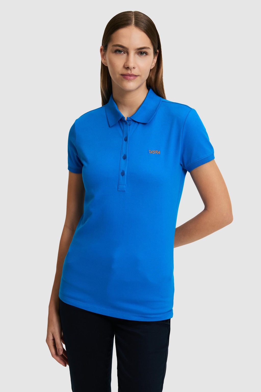 Kad_n Kobalt Polo Yaka Basic Ti__rt