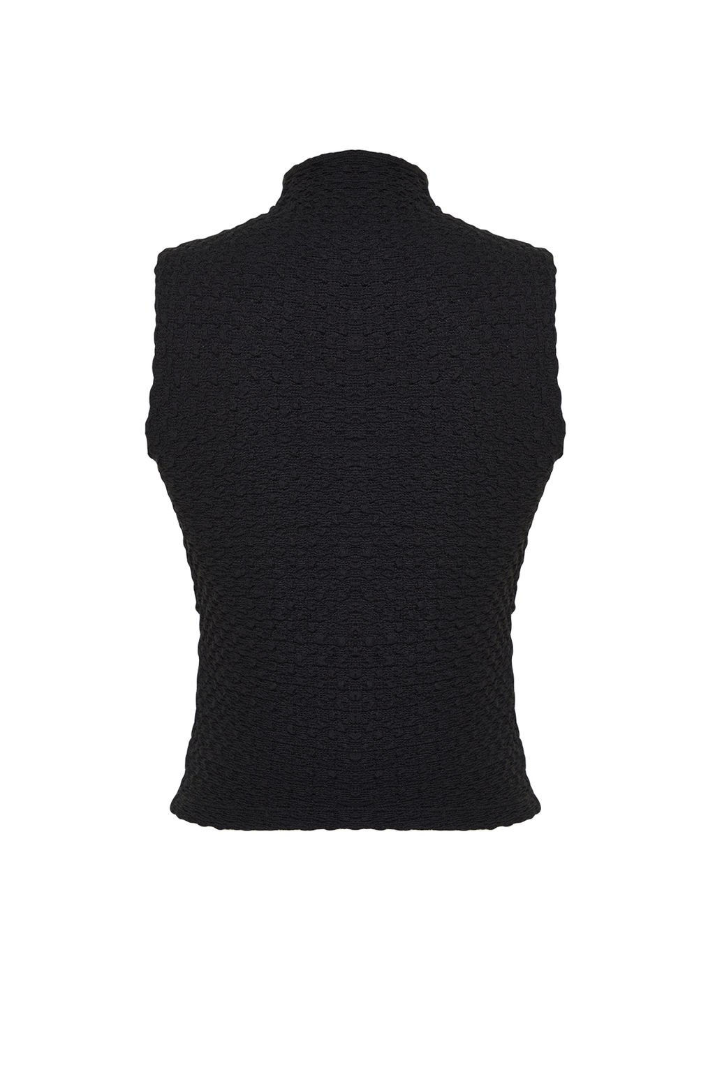 Siyah Dik Yaka Dokulu Kumas Fitted/Vucuda Oturan Esnek Orme Orme Bluz TWOSS24BZ00066 - Trendyolmilla фото 14