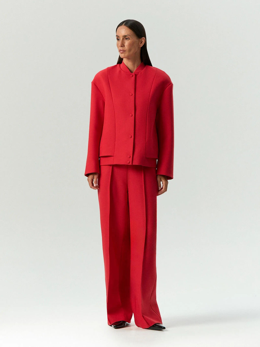 ЕМКА / Бомбер из костюмной ткани - Emka фото 3