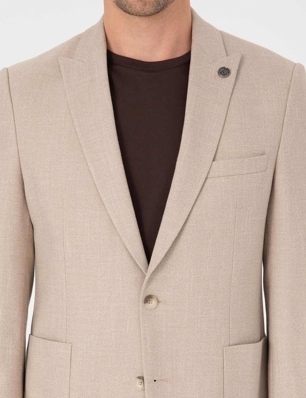 A__k Kahverengi Ex. Slim Fit %100 Pamuk Ceket