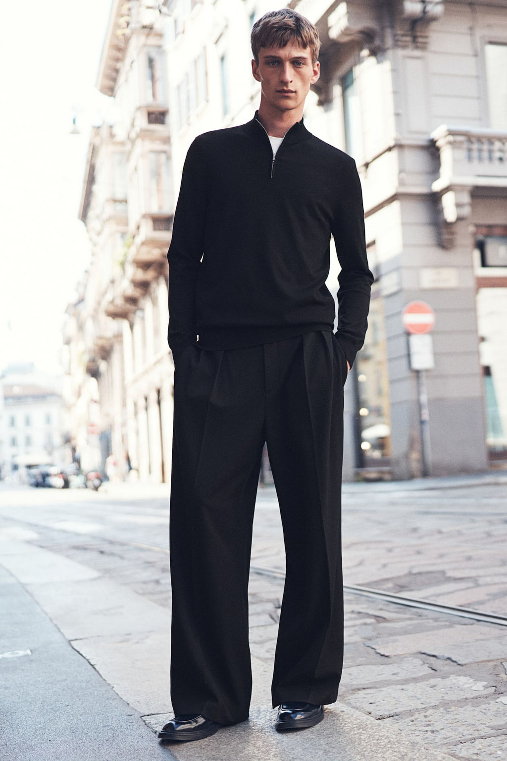 Jersey de punto fino con media cremallera Slim Fit - H&m фото 2