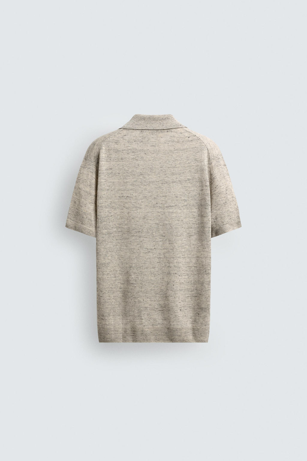 POLO PUNTO REGULAR FIT 100% LINO / Gris vigor? - Zara фото 8