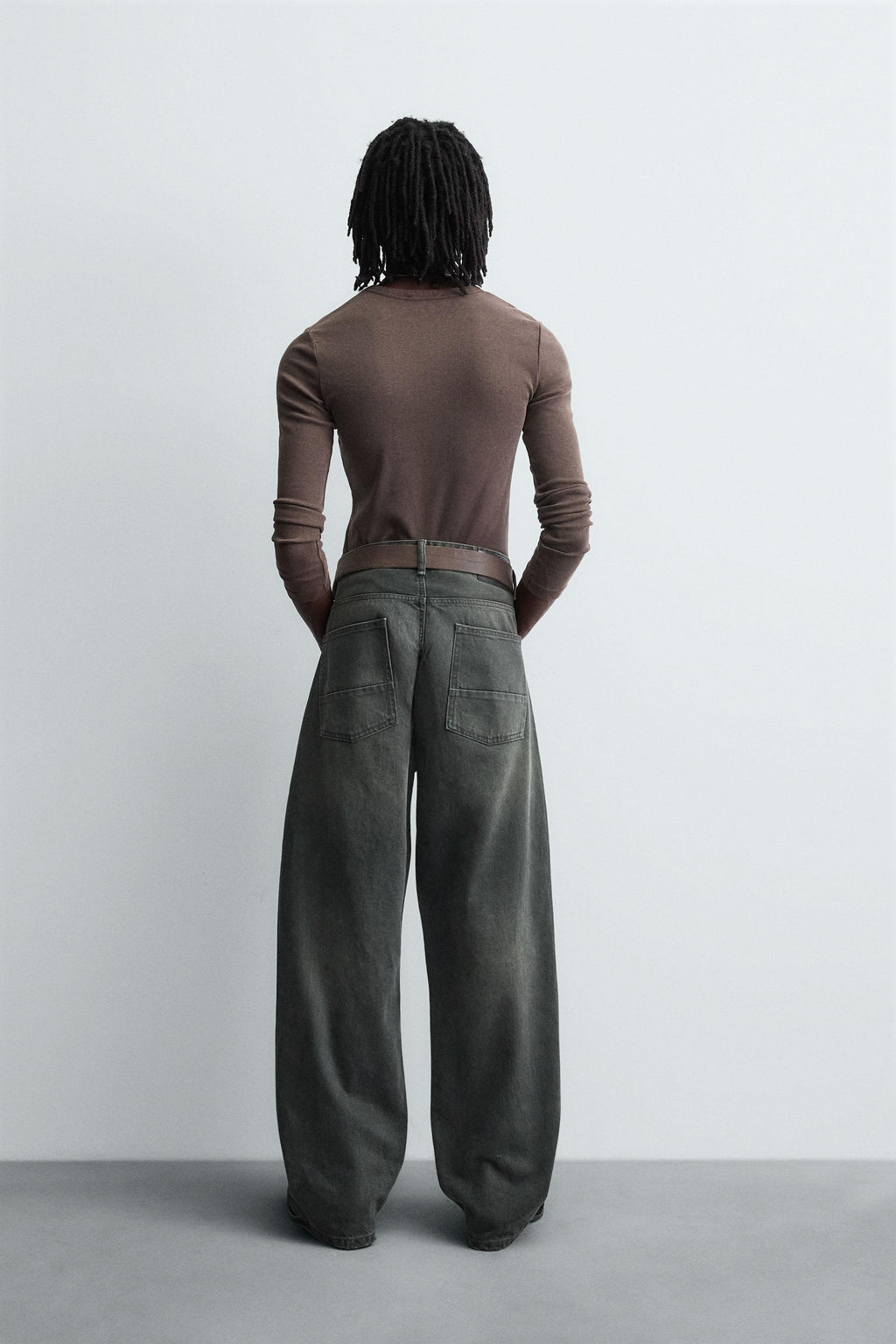 BAGGY FIT JEANS WITH TWISTED SEAM - Zara фото 3
