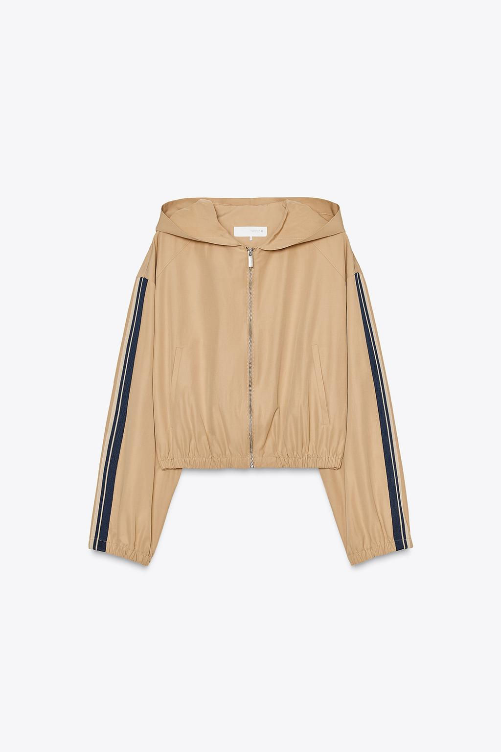 HOODED JACKET WITH SIDE STRIPES - Zara фото 5
