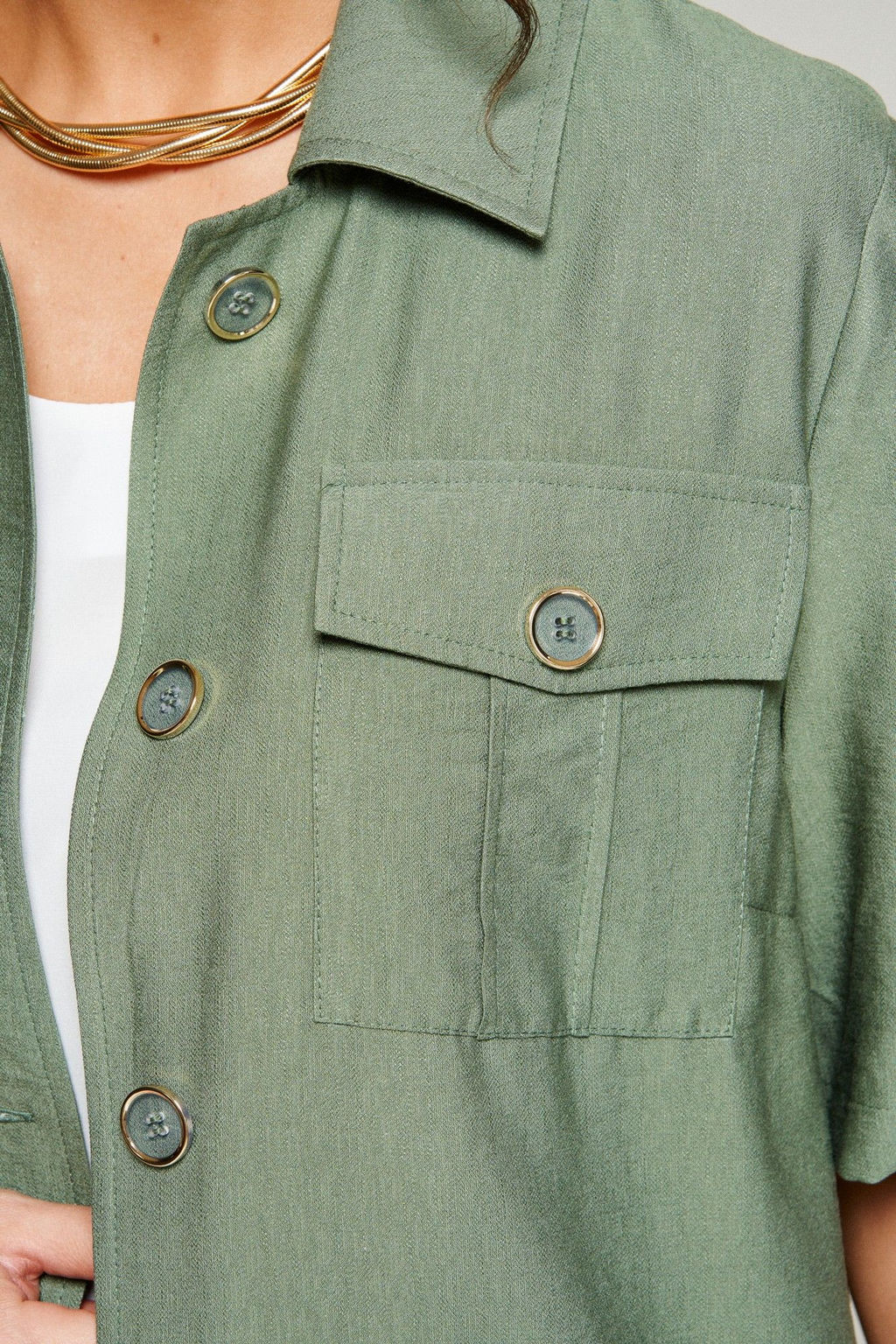 Костюм 6336 хаки, Брюки, Блуза, Топ - Beautiful and free фото 4