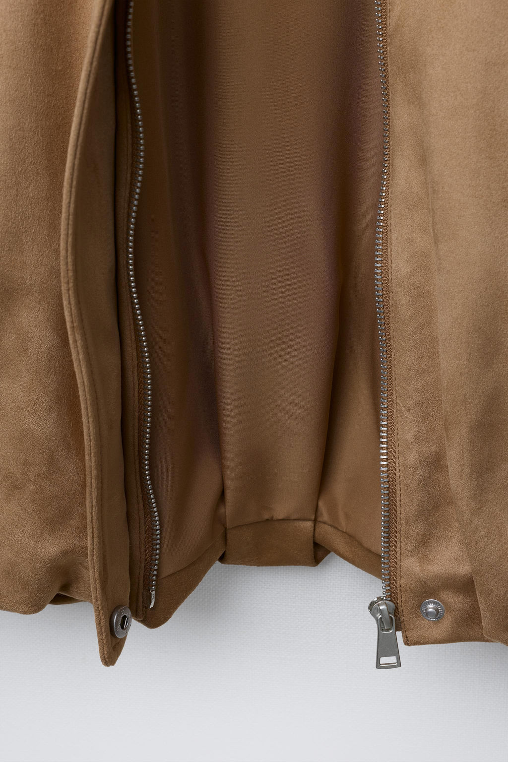 FAUX SUEDE BOMBER JACKET