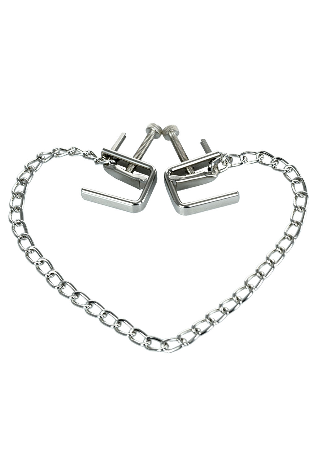 Зажимы для сосков с цепочкой TOYFA Theatre, металл, серебряный