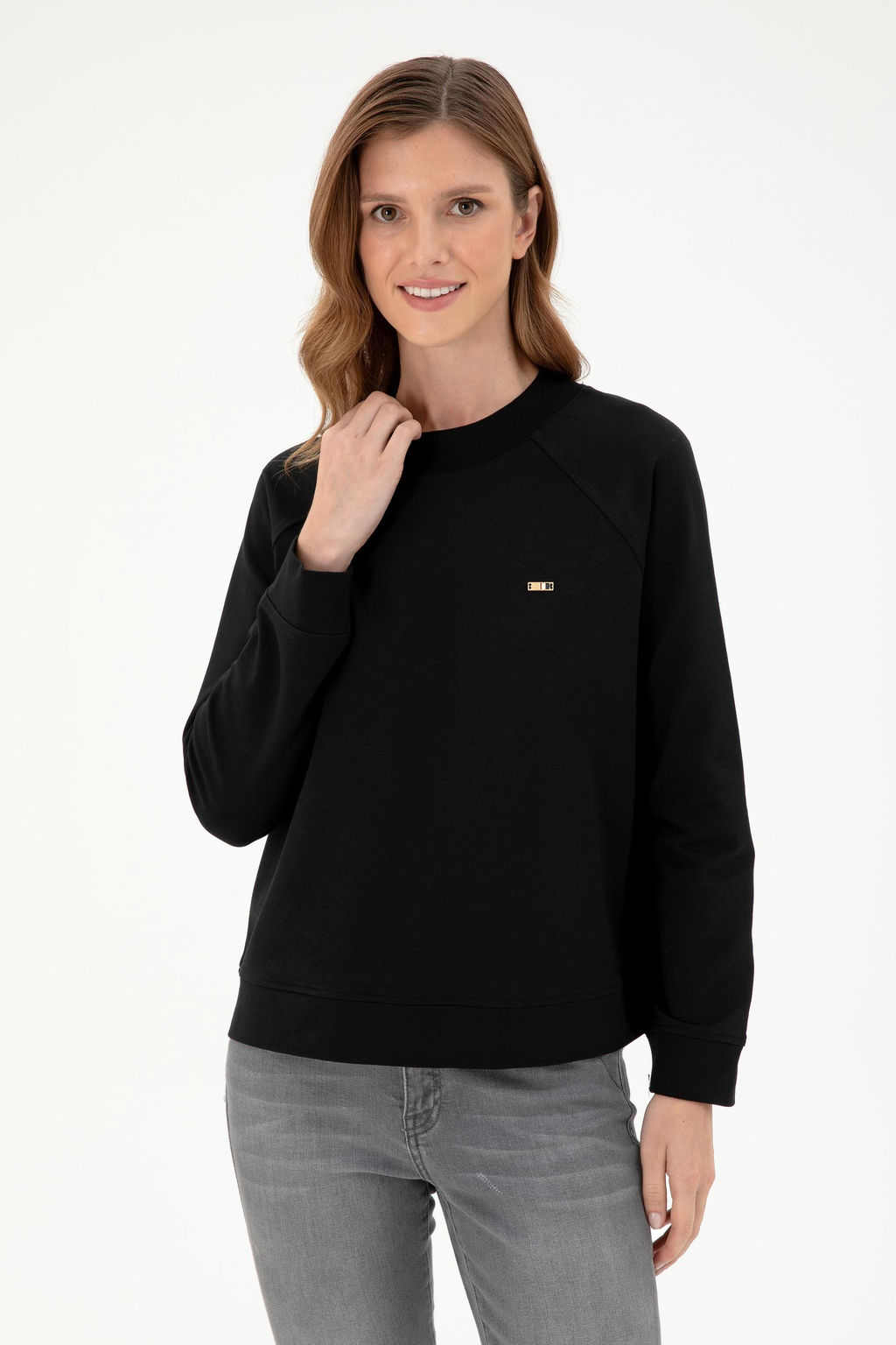 Женский черный свитшот Неожиданная скидка в корзине - U.s. polo assn фото 3