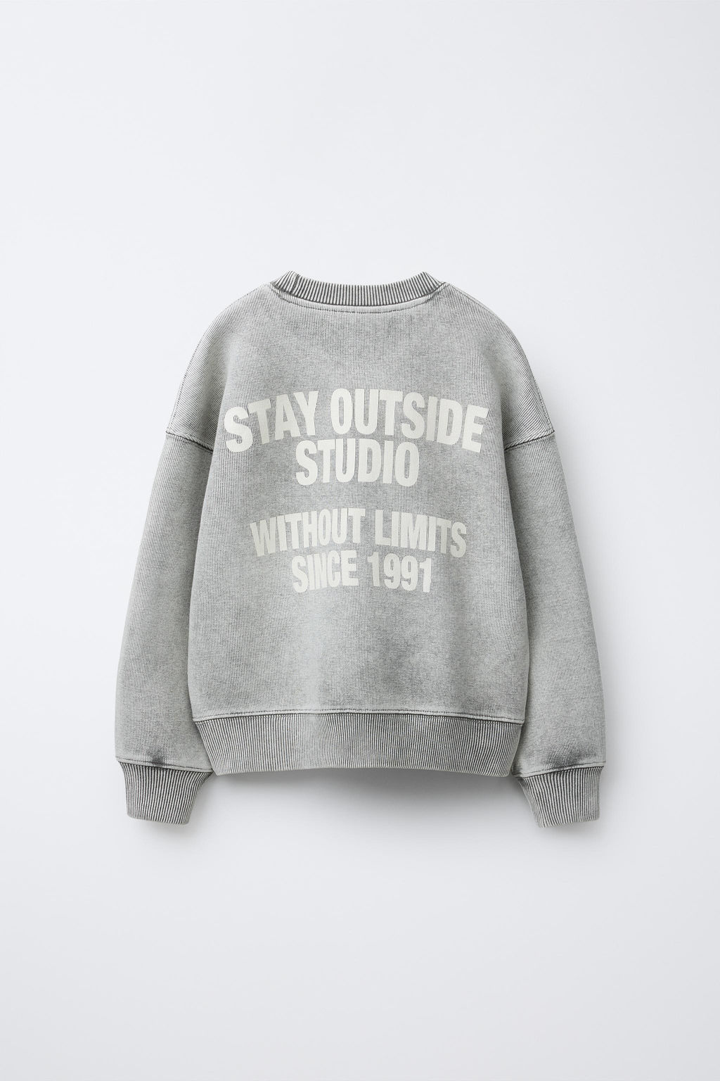 FADED-EFFECT SLOGAN SWEATSHIRT - Zara фото 2