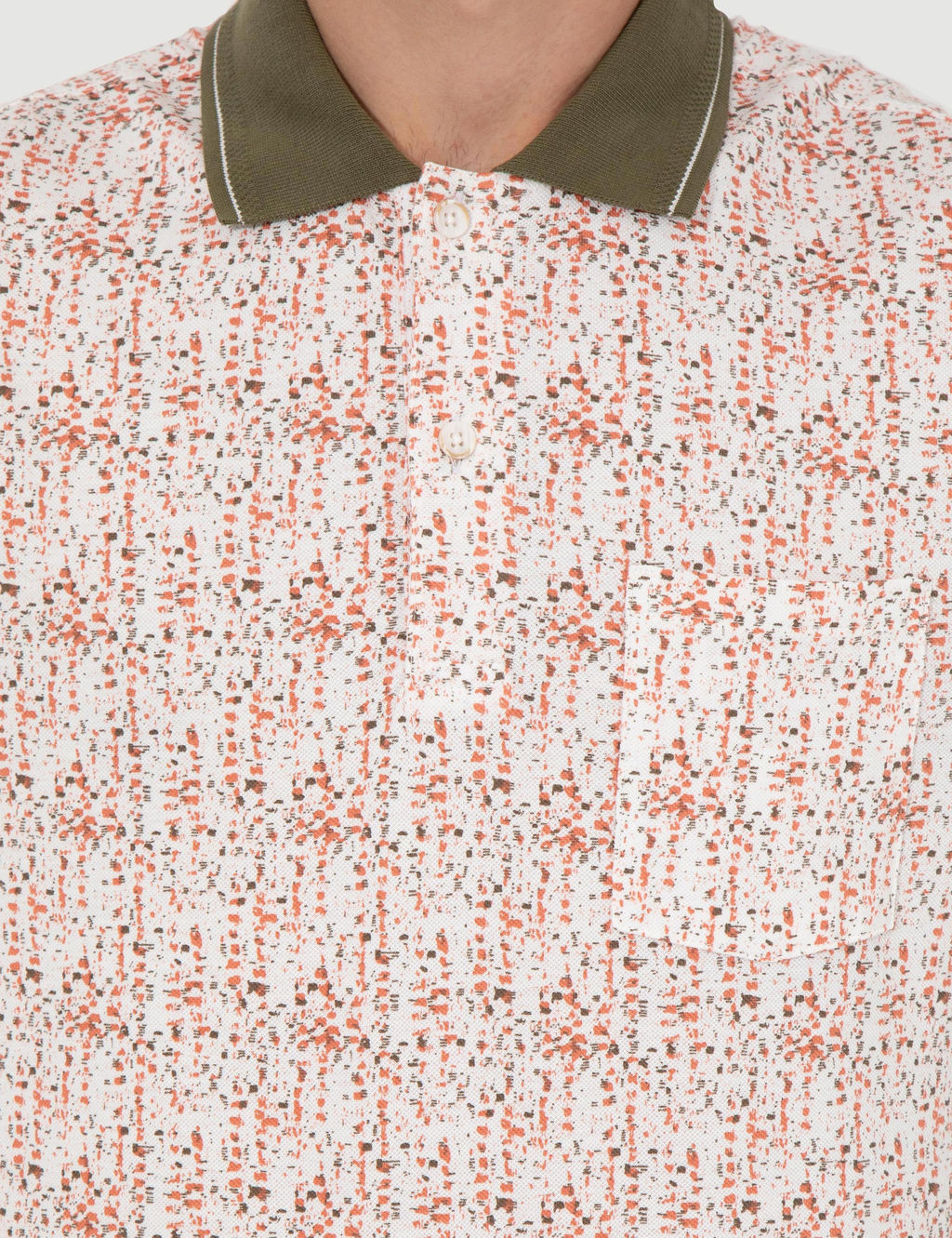 Haki Regular Fit Desenli Polo Yaka Ti__rt