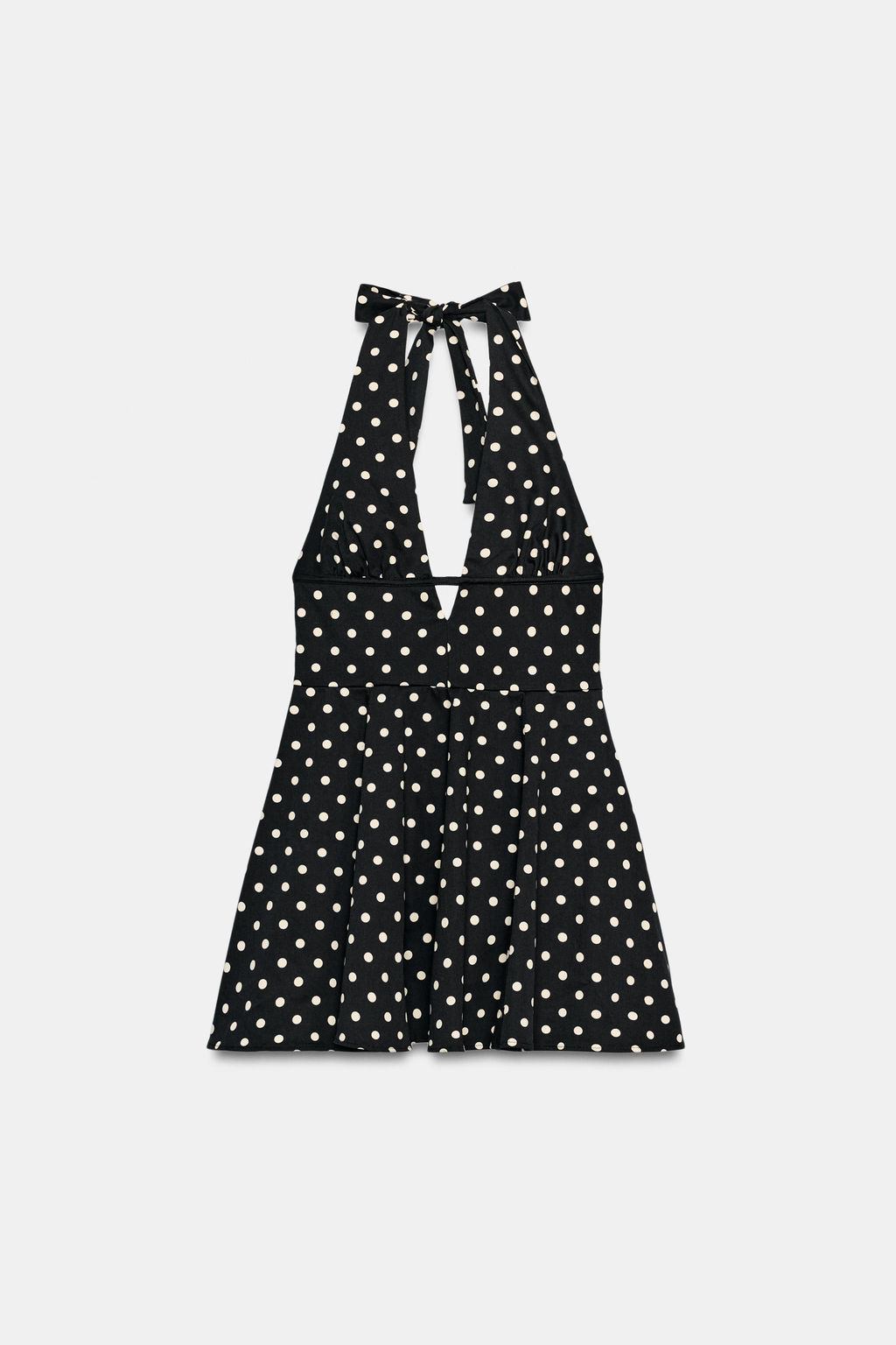 VESTIDO HALTER FALDA CAPA / Negro / Blanco - Zara фото 5