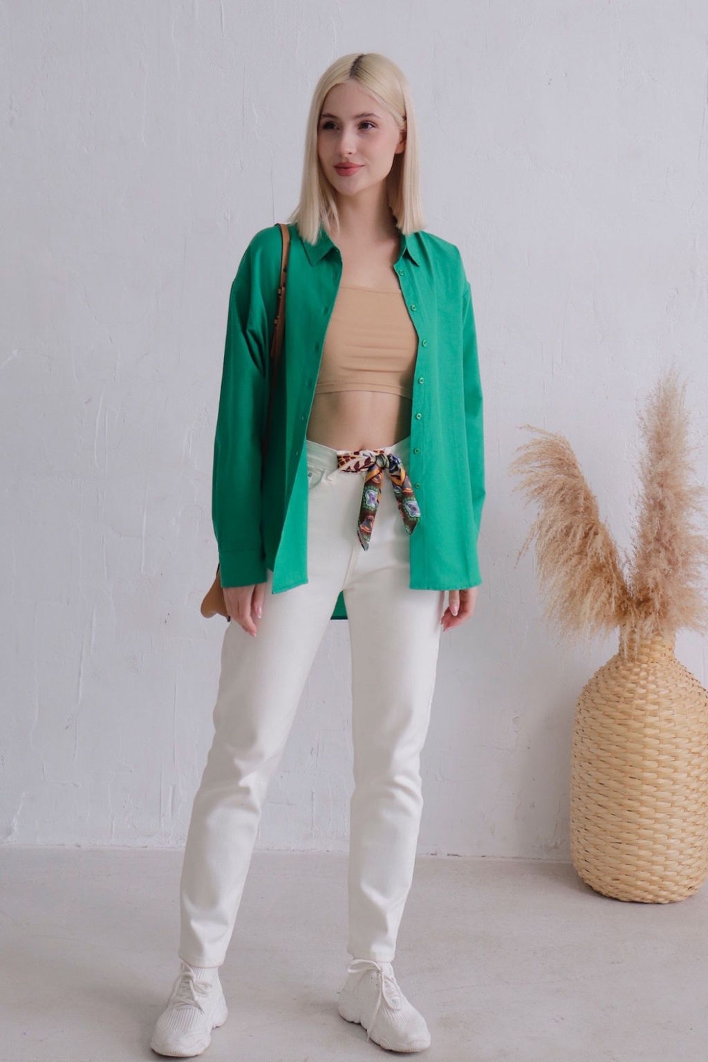 11773 Рубашка удлинённая зелёная - Martichelli фото 2