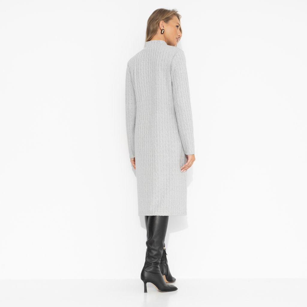 Платье из фактурного трикотажа, Неотразимый лук (серое) - Charutti фото 5