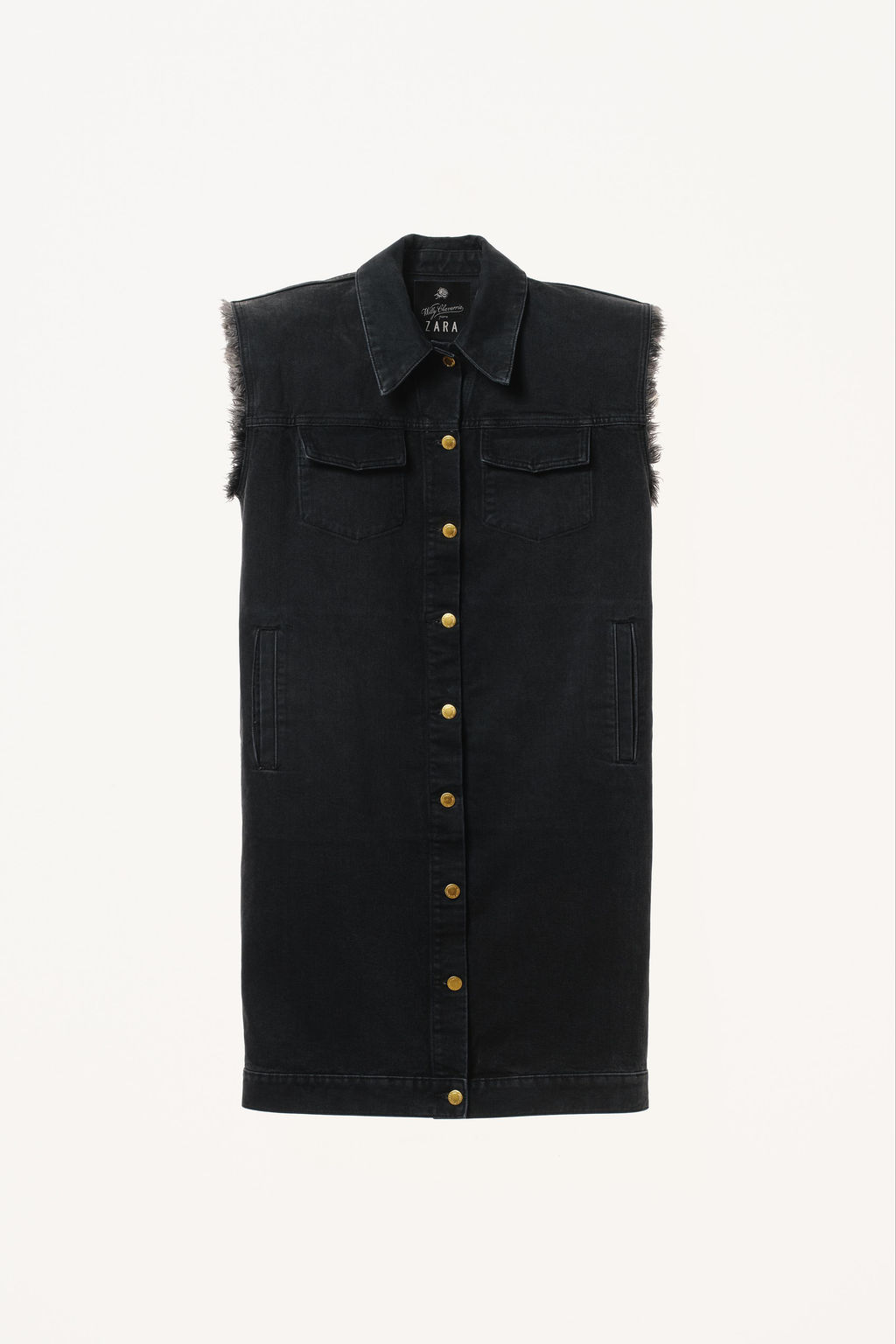 VESTIDO DENIM MANGA SISA WILLY CHAVARRIA X ZARA / Negro фото 4