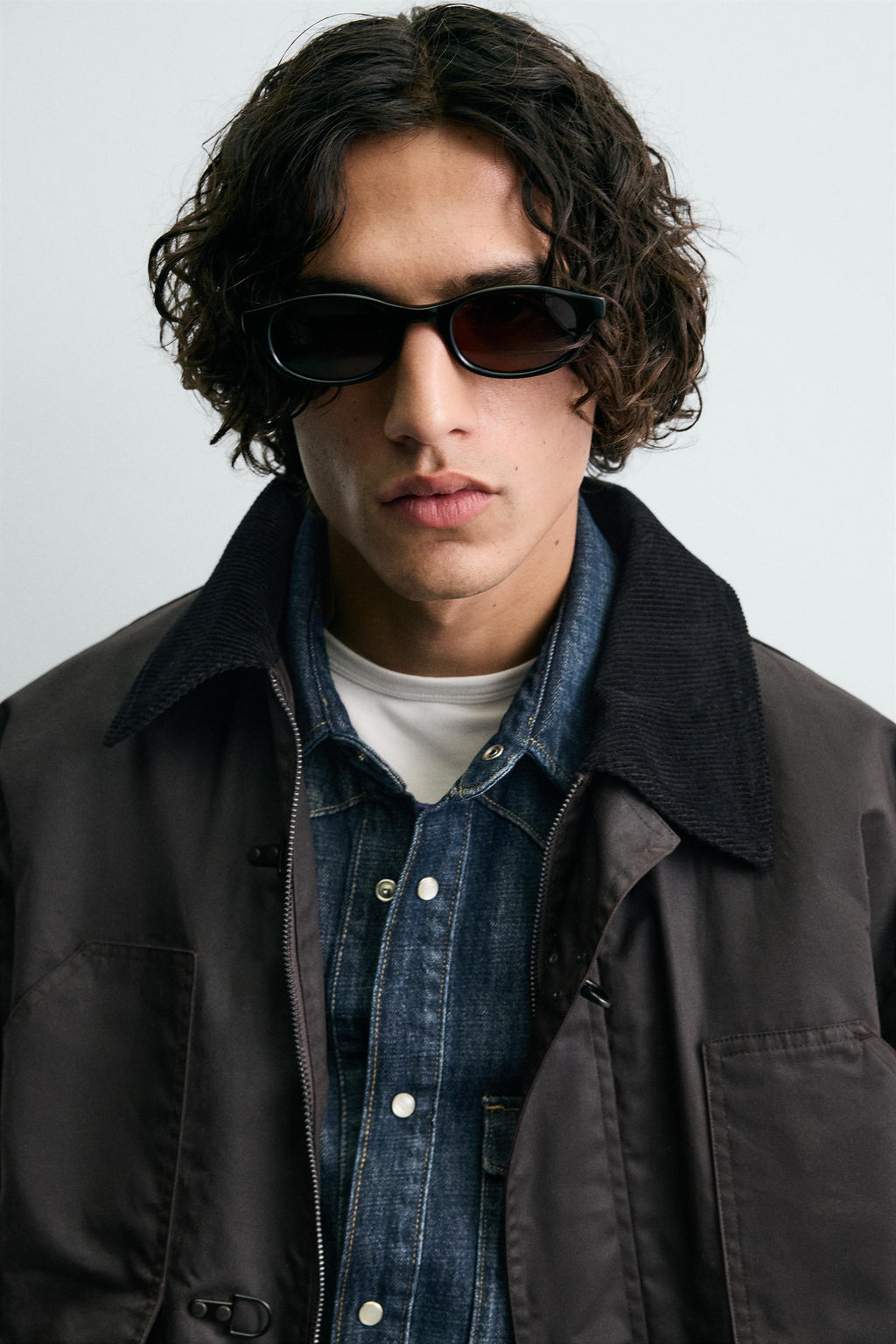WAXED FINISH JACKET WITH CONTRAST COLLAR - Zara фото 13