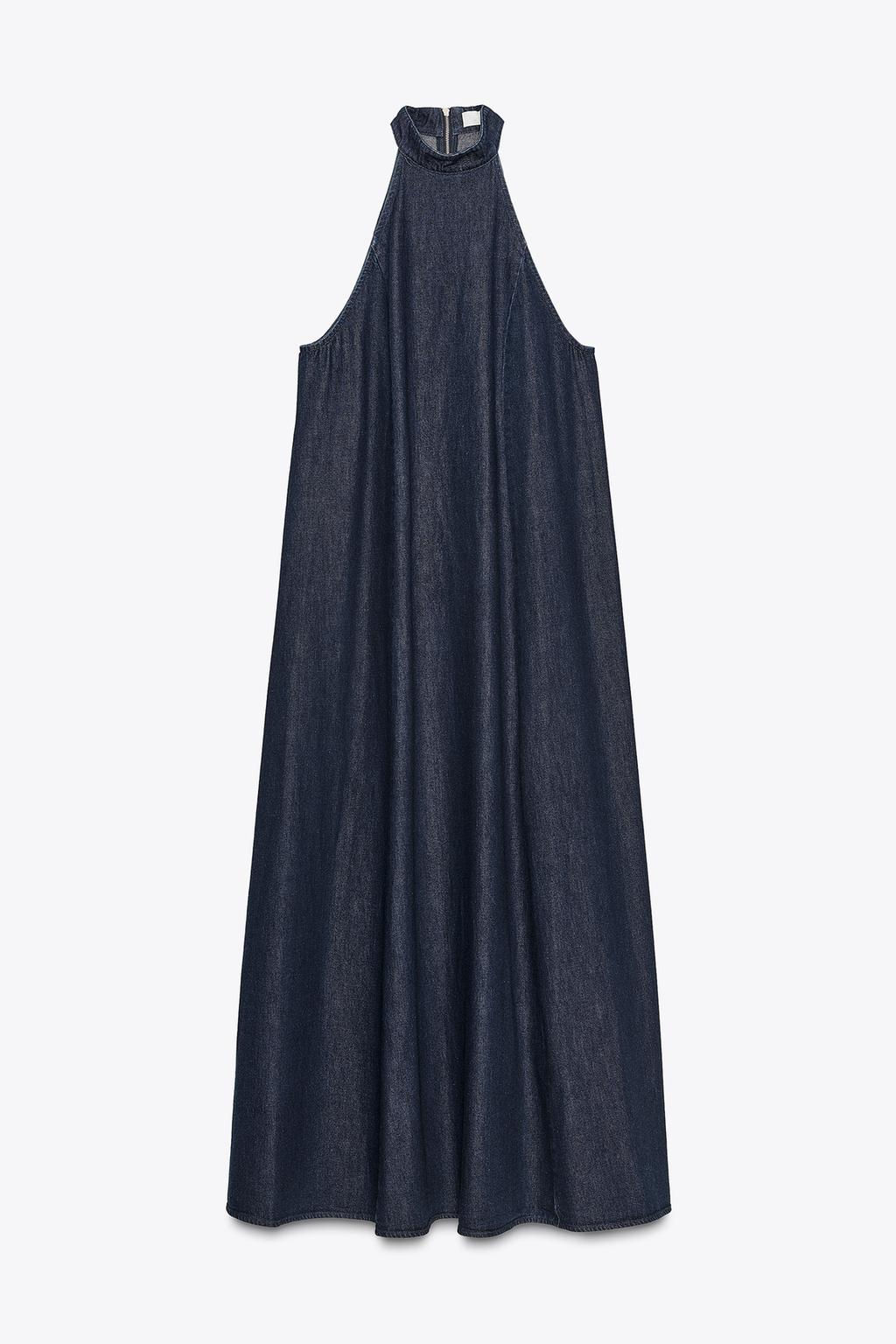 TRF HALTER DENIM DRESS - Zara фото 7