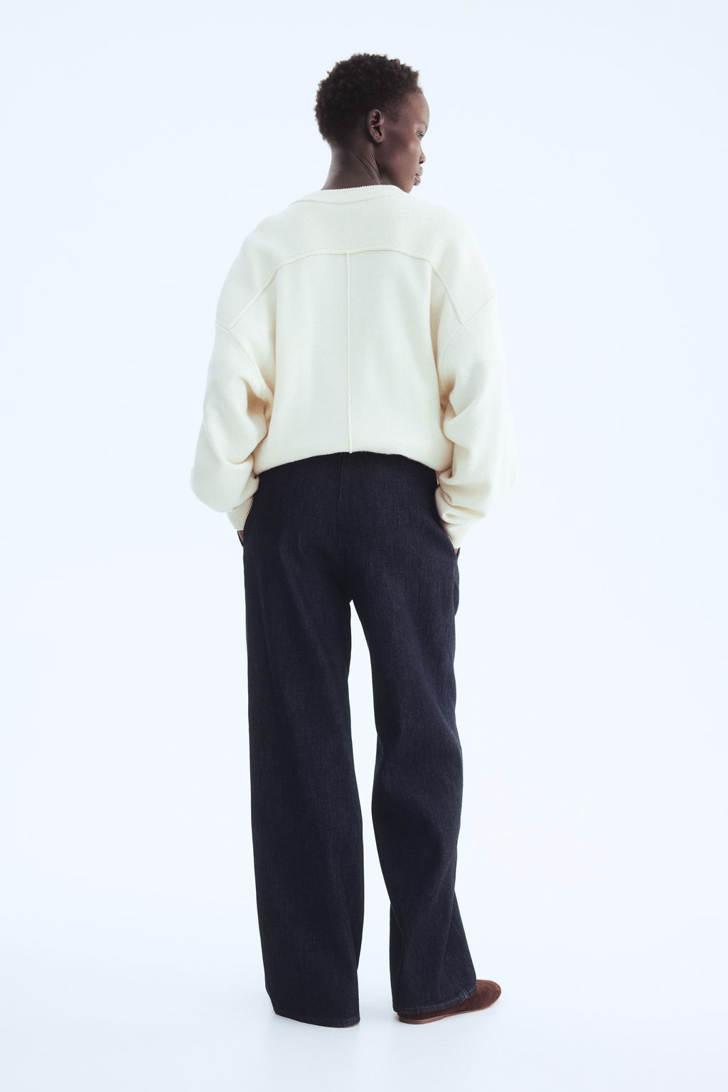 Pantal?n denim con cord?n de ajuste