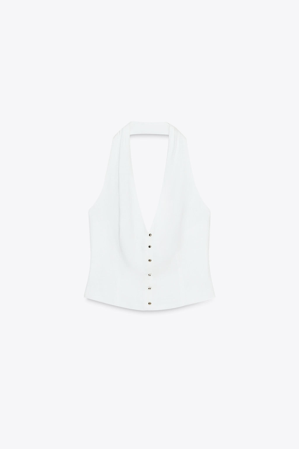 HALTER WAISTCOAT TOP LINEN BLEND - Zara фото 19