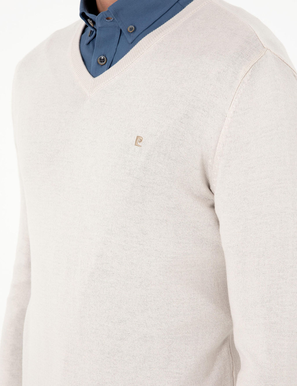 Ta_ Slim Fit V Yaka Basic Triko Kazak - Pierre cardin фото 7