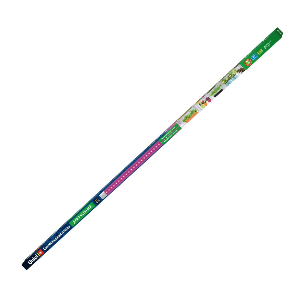 LED-T8-18W/SPSB/G13/CL PLP30WH Лампа светодиодная для растений. Форма "T8", прозрачная. Спектр для рассады и цветения. ТМ Uniel.