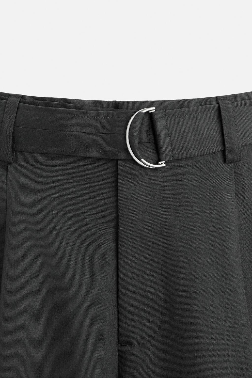 BELTED PLEATED TROUSERS - Zara фото 17
