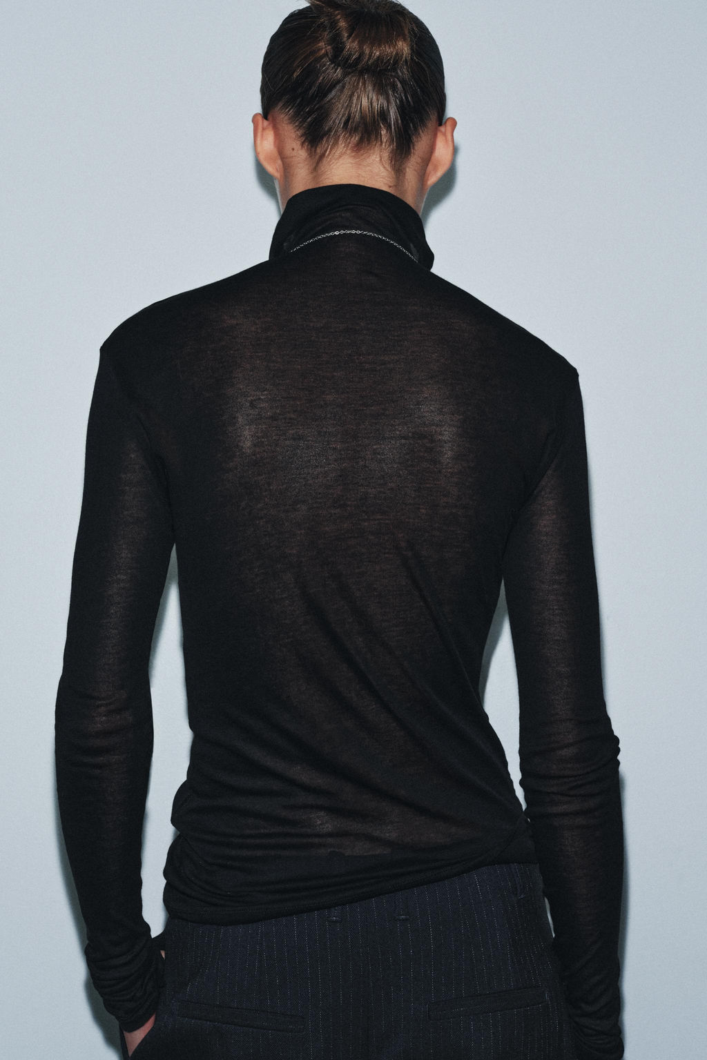 CAMISETA ALGOD?N SUPIMA® / Negro - Zara фото 3