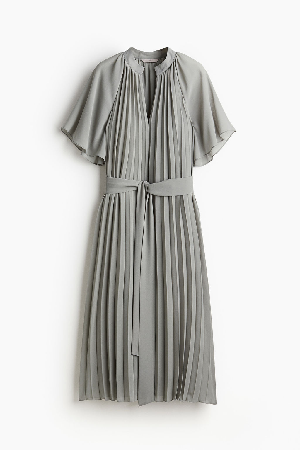 Vestido plisado con cinturon de anudar - H&m фото 7