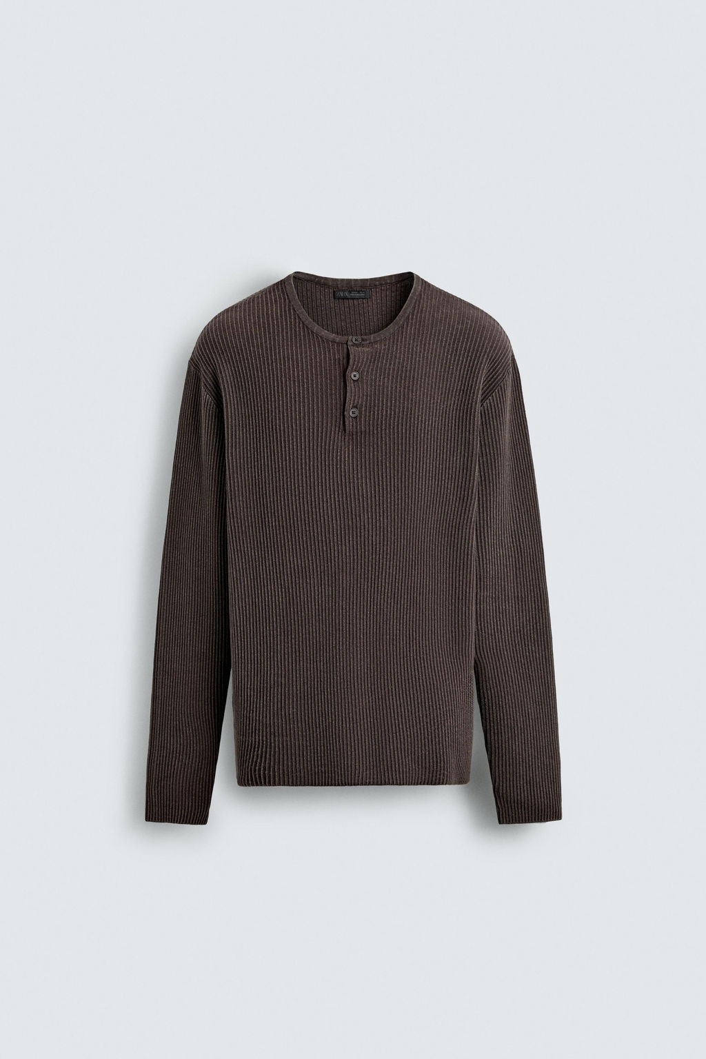 HENLEY NECK TEXTURED JUMPER - Zara фото 2