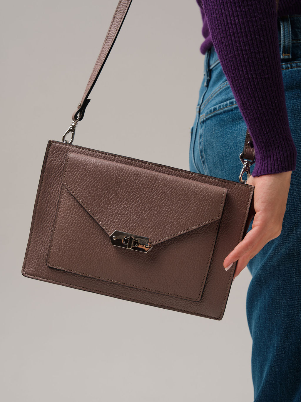 Сумка Deboro 30017 розово-серый