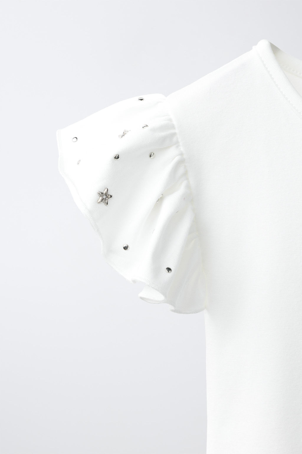BODY MANGAS VOLANTE TACHAS / Blanco - Zara фото 3