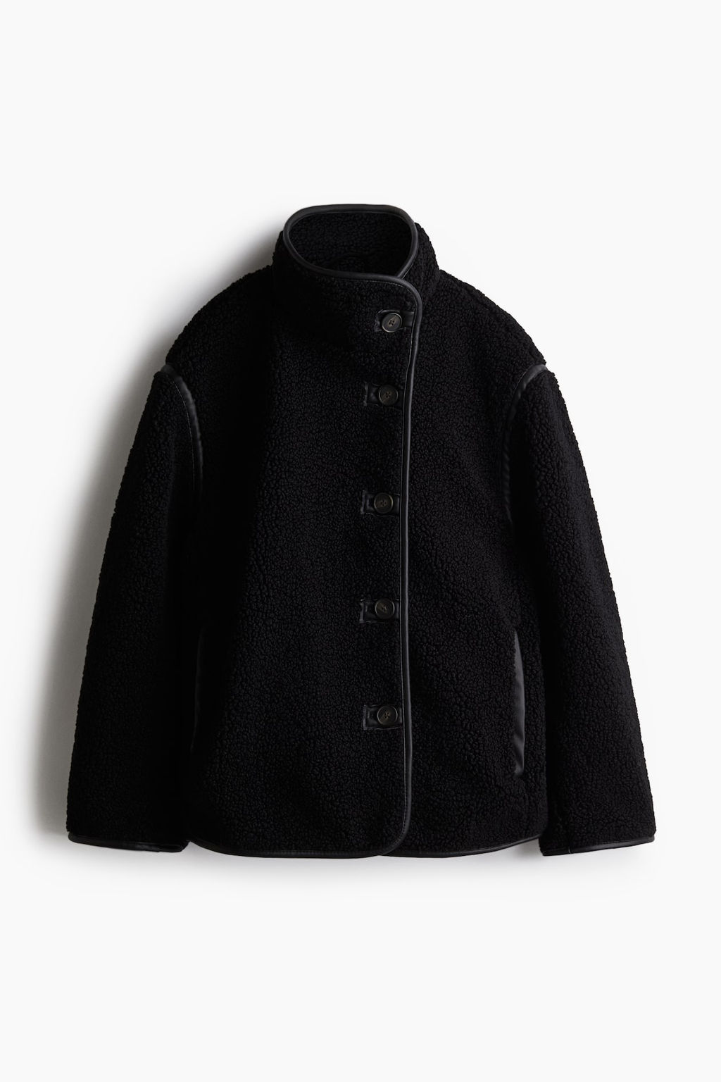 Chaqueta de corte holgado en borreguito - H&m фото 5