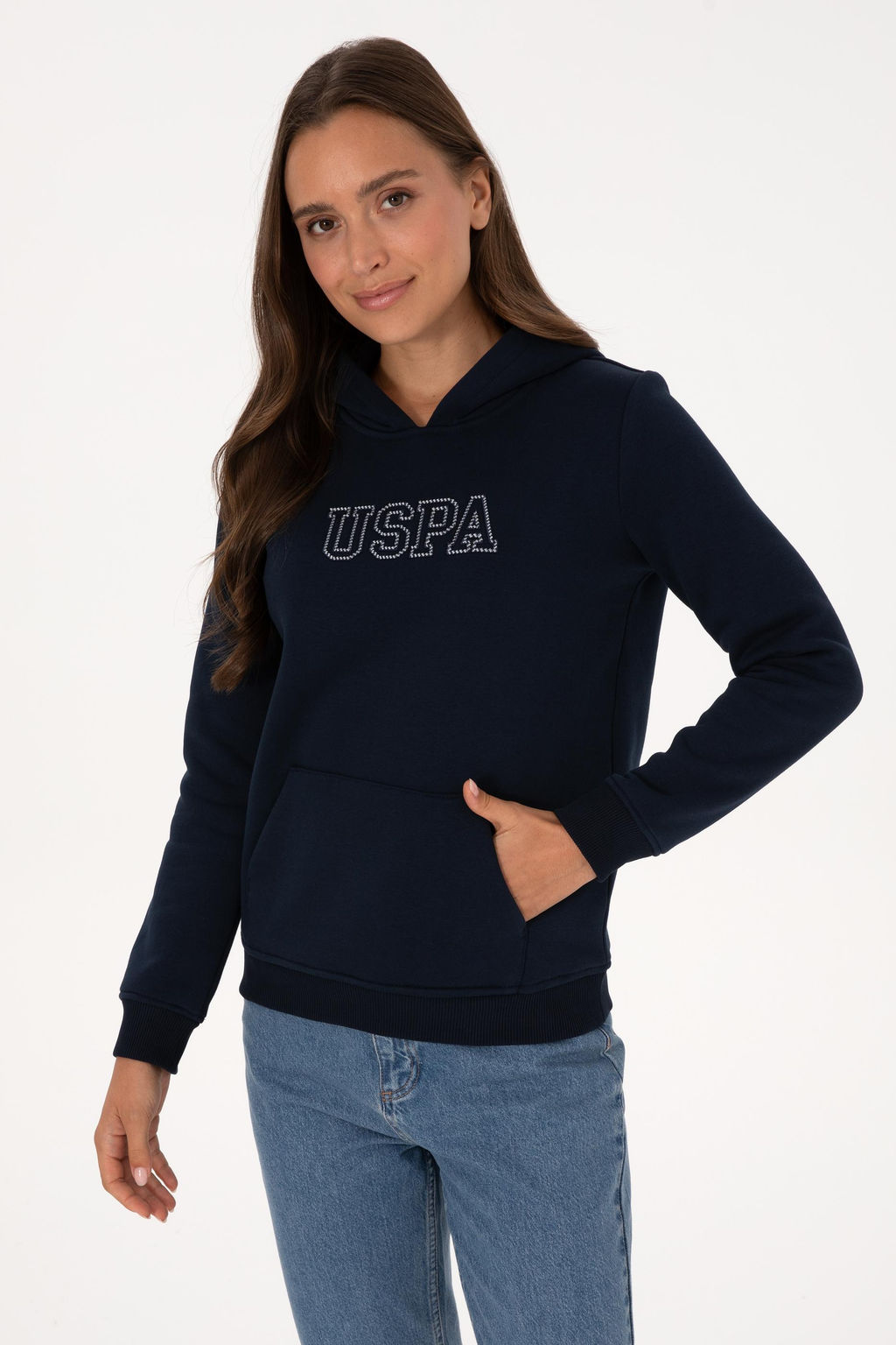 Kad_n Lacivert Basic Sweatshirt Sepette S_rpriz _ndirim