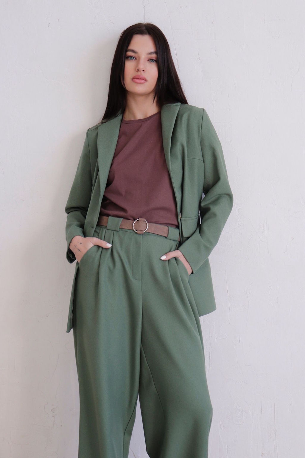11866 Костюм брючный в цвете папоротник - Martichelli фото 3
