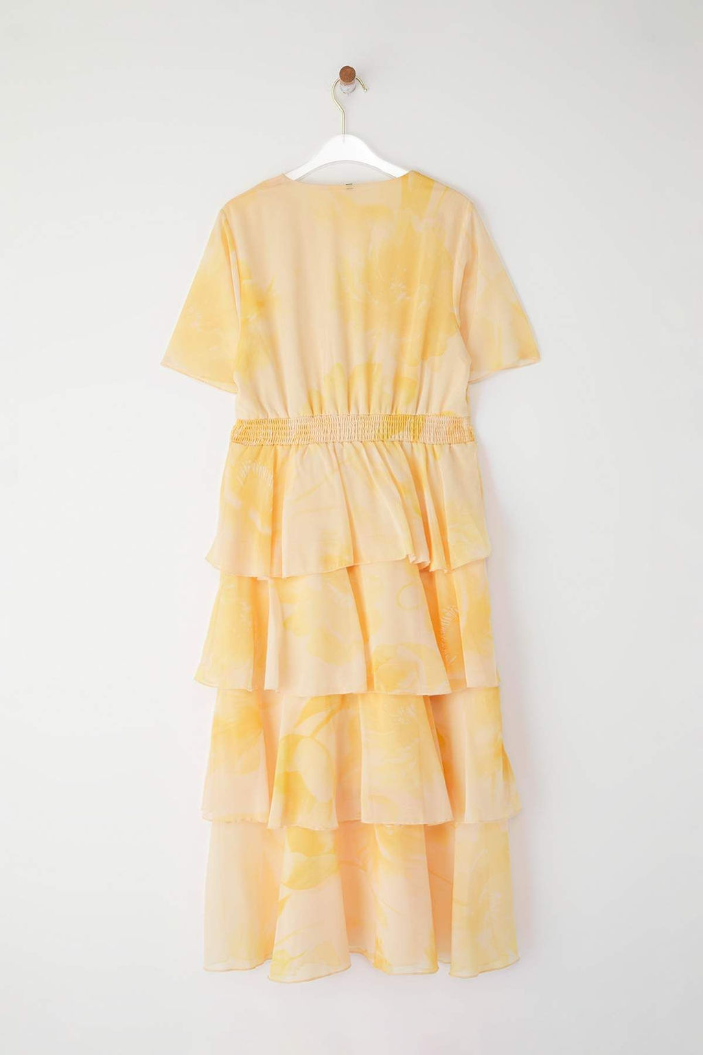 TRENDYOLMILLA Pembe Cicekli Etegi Belden Ac?lan Midi Dokuma Elbise TWOSS25EL00451  фото 10