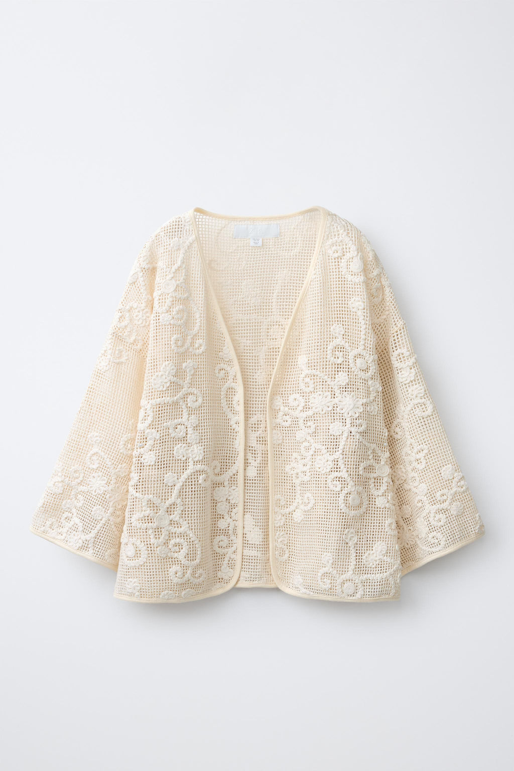 KIMONO FLORES BORDADAS / Crudo - Zara фото 3
