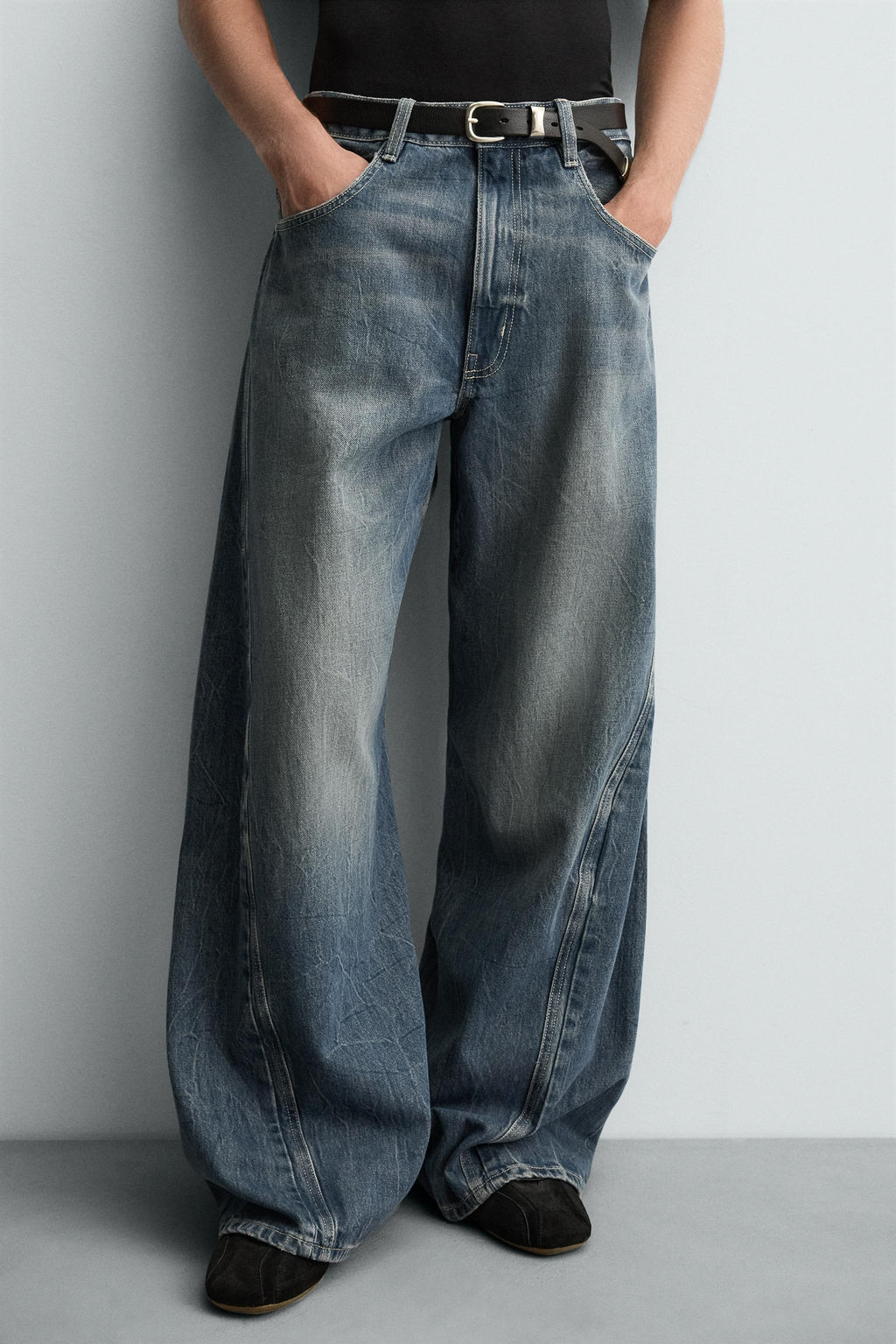 BAGGY FIT TWISTED-SEAM JEANS - Zara фото 5