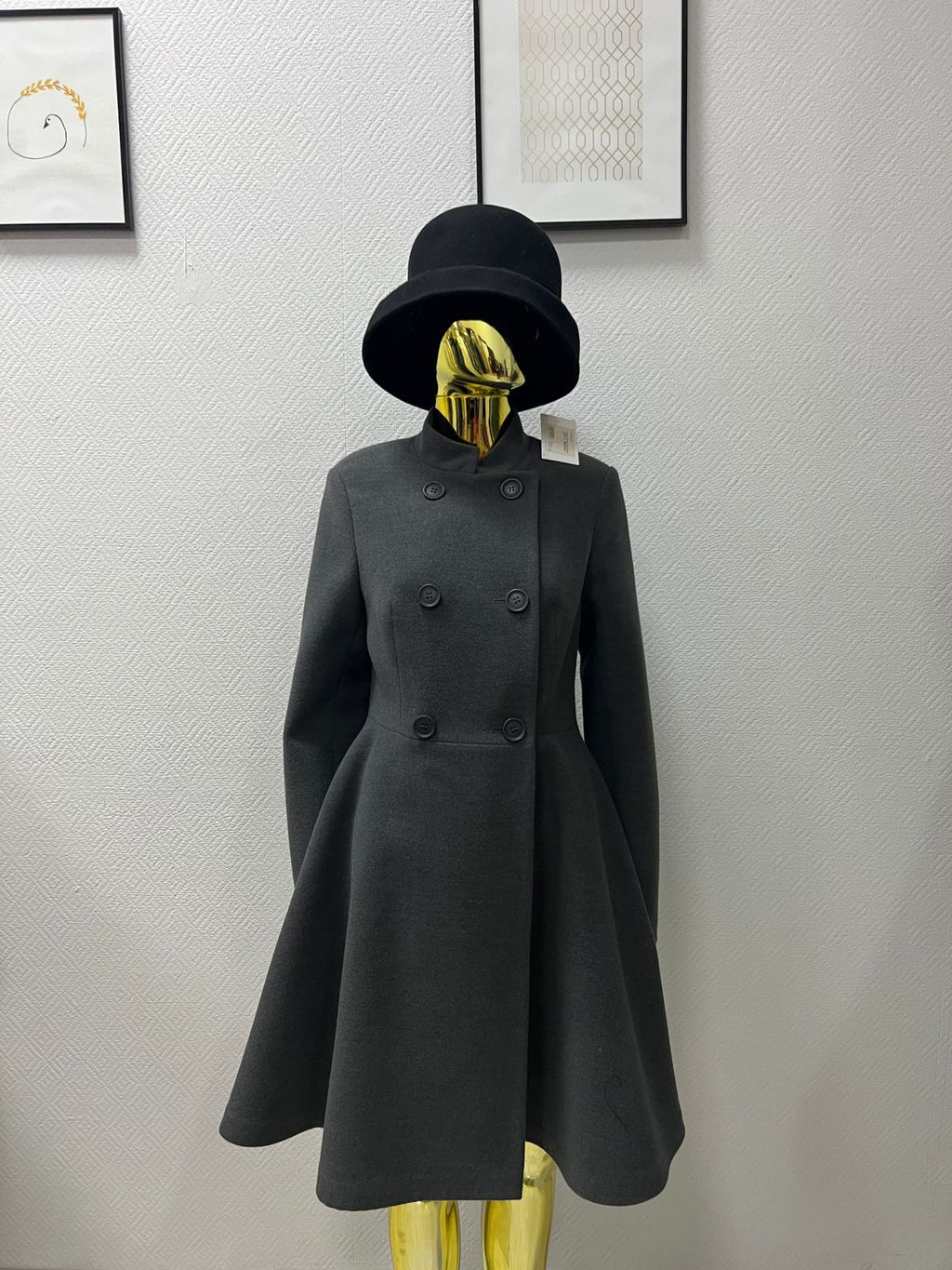 Пальто женское демисезонное Н-207 (серый)