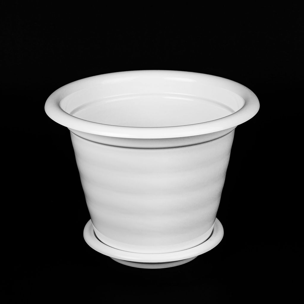 Горшок цв."Виола" 16л. с под.белый М1348