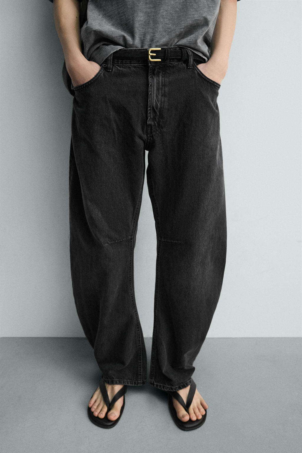 JEANS RELAXED BARREL FIT / Carb?n - Zara фото 9