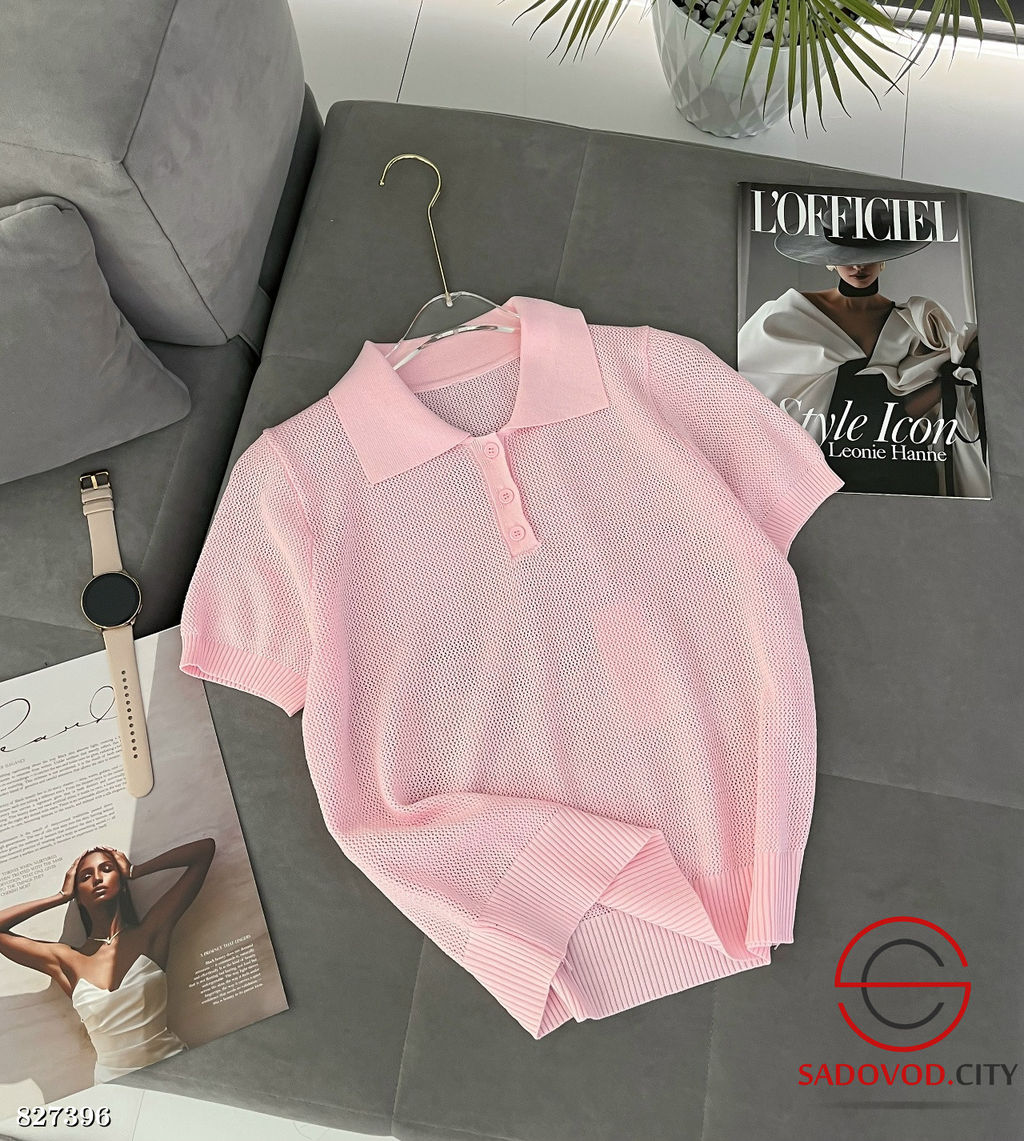 Футболка поло однотонная